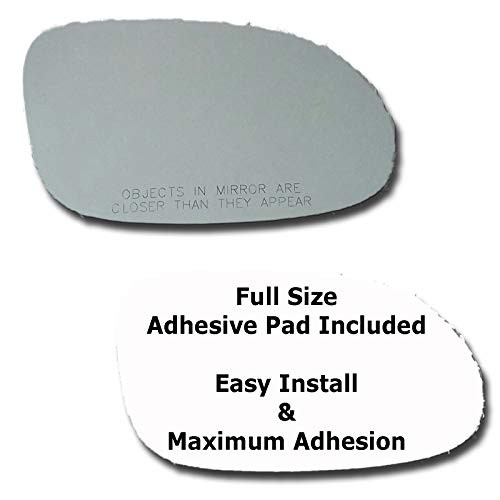 Mirror Glass plus  Full Size Adhesive Pad for 2006-2009 Mercedes-Benz CLK350 Passenger Side Replacement