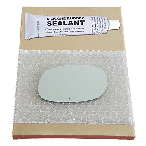 Mirror Glass Replacement plus  Silicone Adhesive for 1970-1981 Chevrolet Camaro Driver Side - Fits Manual Only