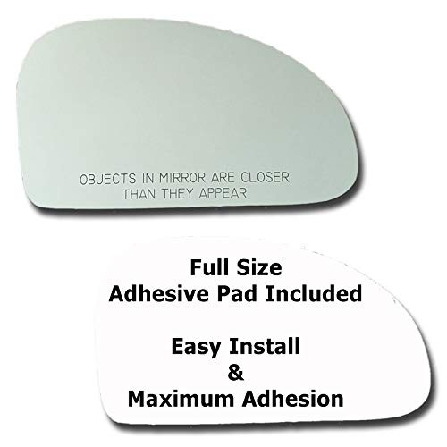 Mirror Glass plus  Full Size Adhesive Pad for 2004-2009 Kia Spectra Passenger Side Replacement