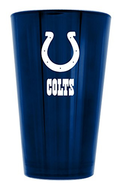 NFL Indianapolis Colts 16oz Glass Glacier Highball with Solid Finish NFL Indianapolis Colts 16oz Glass Glacier Highball with Solid Finish