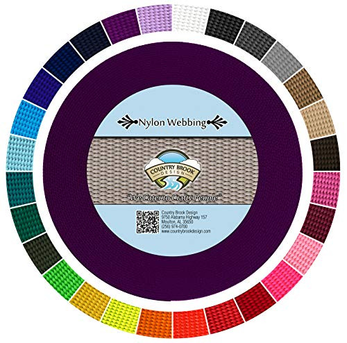Country Brook Design - Purple 3/4 Inch Heavy Nylon Webbing 20 Yards
