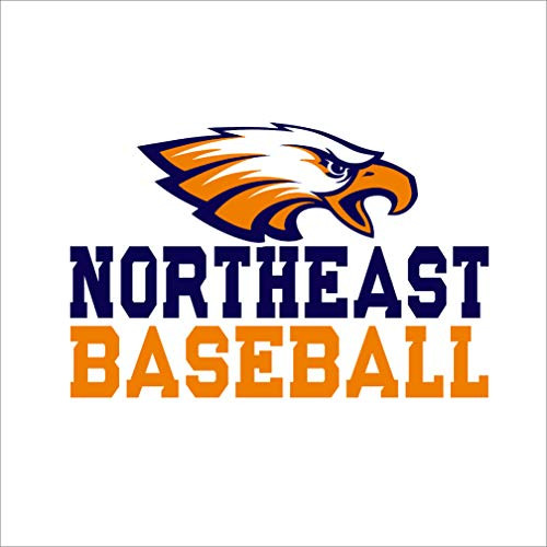 Colored Decal Eagles Baseball Team - Sport Sticker for Wall Laptop Car Window Cornhole Board