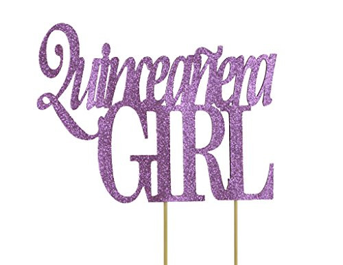 All About Details Purple Quinceanera-girl Cake Topper