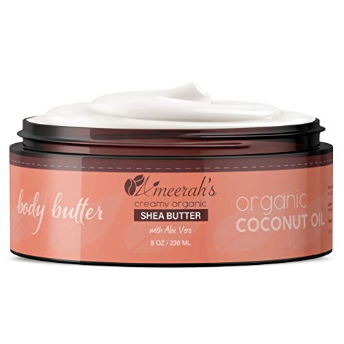 Organic Shea Body Butter and Coconut Oil with Aloe Vera and Vitamin E Body Moisturizer Body Lotion - Unscented 8 oz Organic Shea Body Butter and Coconut Oil with Aloe Vera and Vitamin E Body Moisturizer Body Lotion - Unscented 8 oz