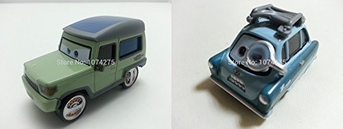 Pixar Cars Toys Diecast Miles Axlerod  and  2 Professor Z with Glass Metal 155 Scale