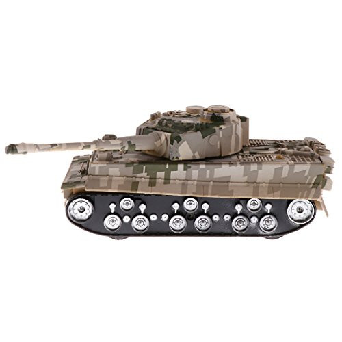 Homyl 1/32 Scale German Tiger Tank Model WWII Heavy Panzer Collectibles Gift - Camouflage Yellow