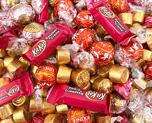 Valentine's Day Pink Foil Chocolate Candy Assortment - Hershey's Rolo, KIT KAT Miniatures Raspberry Creme Bars, Kisses Caramel Candy, and More, Bulk 3 Lbs Valentine's Day Pink Foil Chocolate Candy Assortment - Hershey's Rolo, KIT KAT Miniatures Raspberry Creme Bars, Kisses Caramel Candy, and More, Bulk 3 Lbs