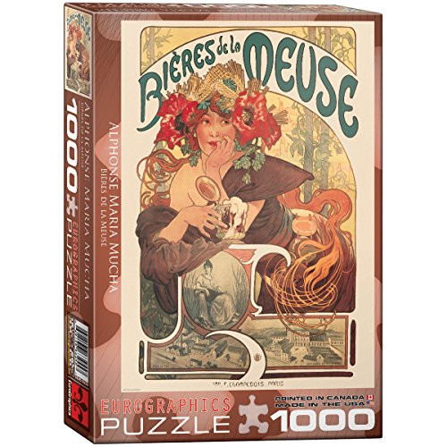 EuroGraphics Bieres de la Meuse by Alfons Mucha 1000 Piece Puzzle