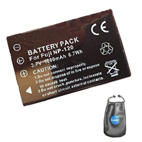 Digital Replacement Camera and Camcorder Battery for Fujifilm NP-120, FinePix: M603 - Includes Lens Pouch