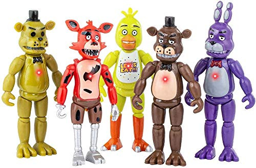 Provide Inspired by Five Nights at Freddy's Action Figures Toy Set of 5 pcs FNAF Action Figures 6 inches Toys Dolls Gifts Cake Toppers, Foxy Articulated Action, Toys Dolls, Chritmas Gifts