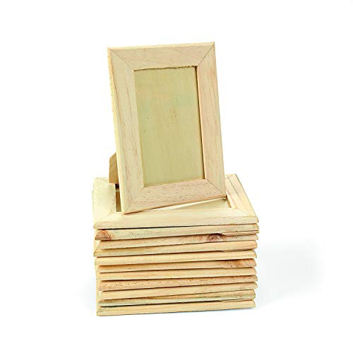 DIY Wood Picture Frames set of 12 Do It Yourself Unfinished Wood Crafts for Kids and Fun Home Activities