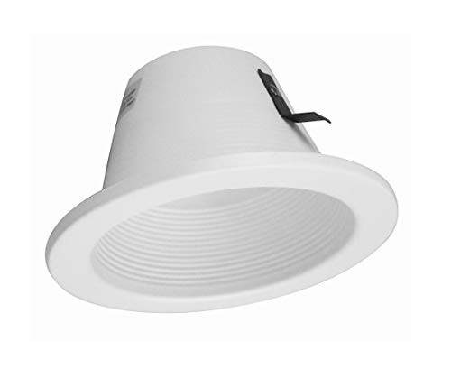 NICOR Lighting 4-Inch Recessed Baffle Trim for 4-Inch Housings, Single White Piece (19502SP)