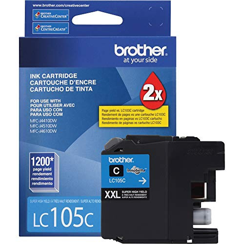 Brother LC105C LC105C Innobella Super High-Yield Ink, Cyan