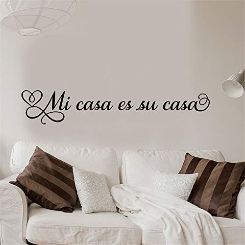 tonhum Office Classroom Motivational Inspirational Quote Family Love Vinyl Saying Spanish Quote Mi casa ES su casa for Living Room Bedroom
