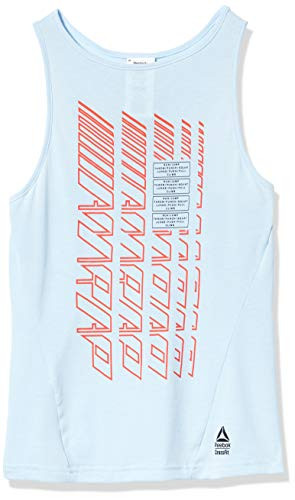 Reebok CrossFit Ac plus  Cotton Tank, Glass Blue, L