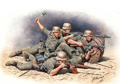 Master Box 35102 German Infantry, Eastern Front Battle Series 5 Figures 1/35 Master Box 35102 German Infantry, Eastern Front Battle Series 5 Figures 1/35