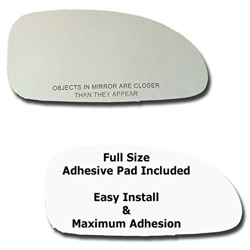 Mirror Glass plus  Full Size Adhesive Pad for 2000-2005 Buick LeSabre Passenger Side Replacement