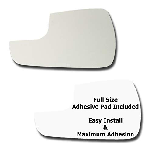 Mirror Glass plus  Full Size Adhesive Pad for 2013-2018 Ford Fusion Driver Side Replacement 2013 2014 2015 2016 2017 2018