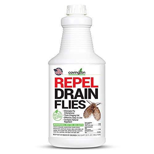 Covington Drain Fly Repellent, Drain Fly Treatment, Eliminates Drain Flies for Kitchen and Bathroom Sinks, Say Bye to Pesky Drain Flies