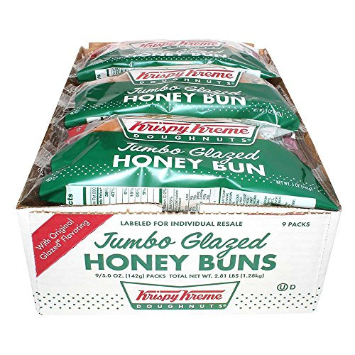 Krispy Kreme Jumbo Glazed Honey Bun, 5 Ounce -- 9 per case.