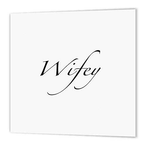 3dRose ht_192478_1 Wifey Iron on Heat Transfer Paper for White Material, 8 by 8"