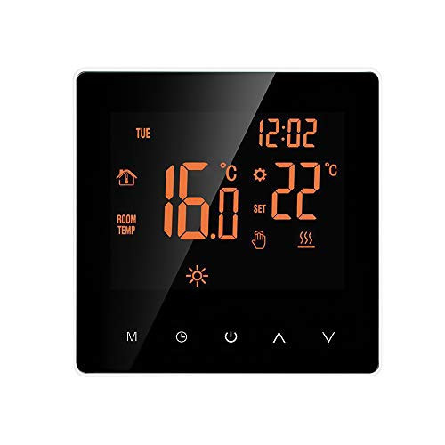 undefined Smart Thermostat Digital Temperature Controller LCD Display Touch Screen Week Programmable Electric Floor Heating Thermostat for Home School Office Hotel 16A