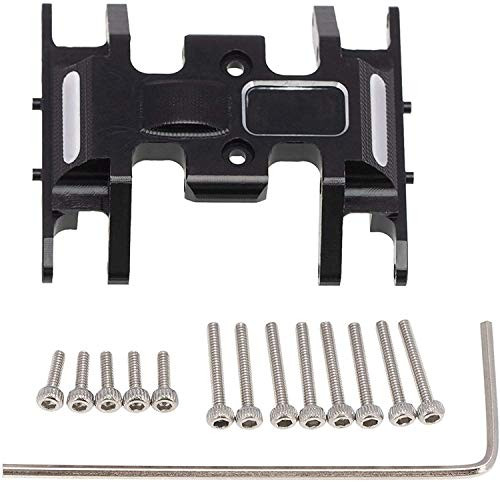 RC Car Aluminum Alloy Center Frame Brace Gearbox Mount Transmission Skid Plate Gearbox Base for AXIAL SCX24 AXI90081 Upgrades Parts 1/24 RC Crawler Car