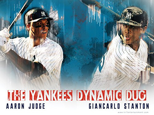 777 Tri-Seven Entertainment Aaron Judge Giancarlo Stanton Poster New York Yankees Dynamic Duo Art Print (24x18), 24"x18"