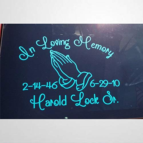 in Loving Memory Praying Handsecal2 auto Sticker,Vinyl Car Decal,Decor for Window,Bumper,Laptop,Walls,Computer,Tumbler,Mug,Cup,Phone,Truck,Car Accessories