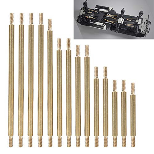kingsea 14Pcs Full Brass Chassis Link Rod Linkage for TRX6 G63 RC Crawler Upgrade Steering Suspension Rod Link RC Part Accessories