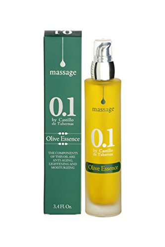 O.1 Castillo D Tabernas Massage Olive Oil Essence 3.4 FL Oz. Design Glass Bottle Dispenser Olive Essence, Pack of 1