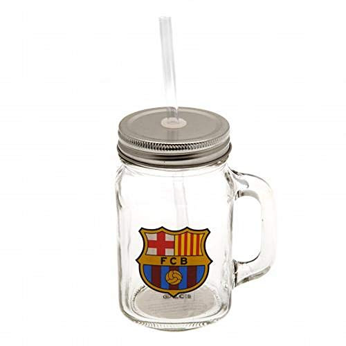 Authentic FC Barcelona Mason Jar Drinking Glass - Official FC Barcelona Product - Great Gift for Club Fans - Men and Women Love This Mug Authentic FC Barcelona Mason Jar Drinking Glass - Official FC Barcelona Product - Great Gift for Club Fans - Men and Women Love This Mug