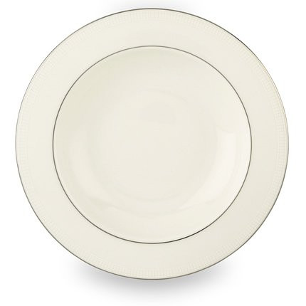Lenox Tribeca Platinum Banded Bone China Pasta Bowl/Rim Soup