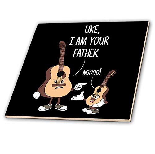 3dRose Ukulele iam your Father with Funny Guitar for Music Lover - Tiles ct_319676_1