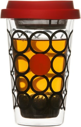 Sagaform Tea Take Away Mug with Dot Pattern, 10-Ounce