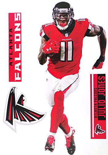Julio Jones FATHEAD TEAMMATE Falcons Logo Set Official NFL Vinyl Graphics 17inch  INCH