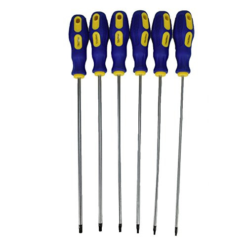 Extra Long Torx Star Screwdriver Set T10 - T30 Screwdrivers Length 250mm 6pc
