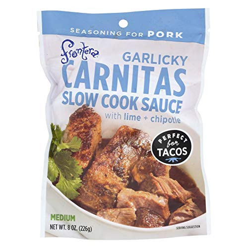 Frontera Foods Garlicky Carnitas Slow Cook Sauce - Garlicky Carnitas - Case of 6 - 8 oz.
