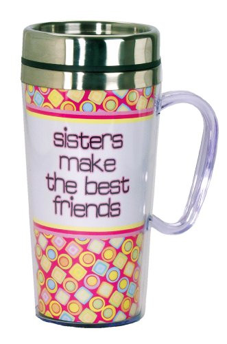 Spoontiques Sisters Insulated Travel Mug, Multi Colored