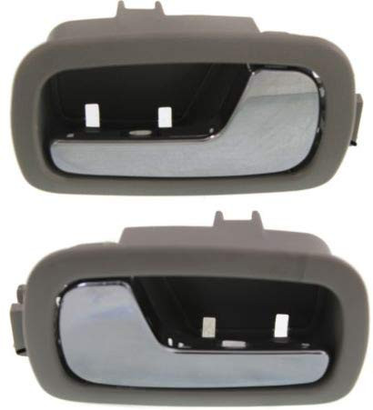 Interior Door Handle compatible with Cobalt 05-10 / G5 07-09 Front Right and Left Side Inside Bezel Gray