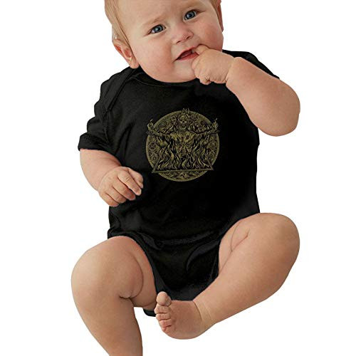 Kazuto Stylelife Toddler Jersey Bodysuit, Baby Short Sleeve One-Piece Bodysuits American Heavy Metal Band Trivium Baby Onesies Bodysuits, Infant Jumpsuit Clothes Cotton Shirt 6 Months Black