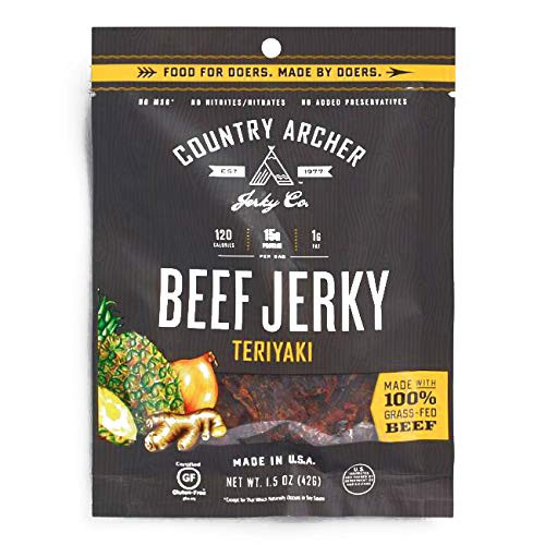 Country Archer Teriyaki Beef Jerky Snack Size 6 oz each 1 Item Per Order, not per case