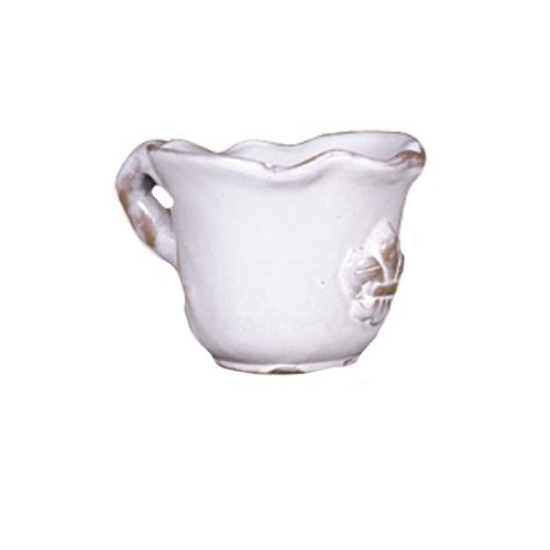 Abigails Fleur De Lis White Coffee Cup, 8-Ounce