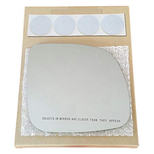 Mirror Glass Replacement plus  Adhesive Pads for 2007-2009 Audi Q7 Passenger Side - Fits Self Dimming Mirror Option