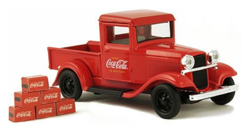 MOTOR CITY CLASSICS 143 COCA-COLA - 1934 FORD MODEL A PICKUP WITH COCA-COLA BOXES DIECAST TOY CAR 443743