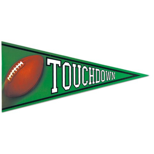 Beistle 55509 12-Pack Football Pennant Cutouts for Parties, 24-Inch