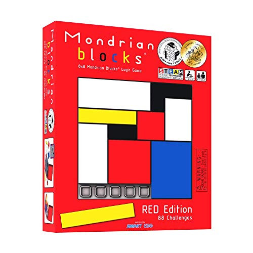 Mondrian Blocks - Red Edition Parents Choice Award Winner - Brain Teaser STEM Puzzle Game