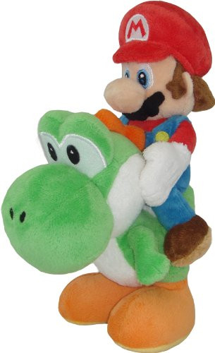 Sanei Super Mario Plush Series Plush Doll 8inch  Mario and Yoshi Plush Japanese Import