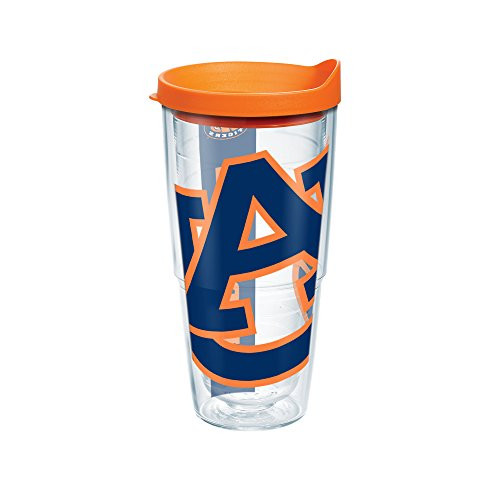 Tervis 1093381 Auburn Tigers Colossal Tumbler with Wrap and Orange Lid 24oz, Clear Tervis 1093381 Auburn Tigers Colossal Tumbler with Wrap and Orange Lid 24oz, Clear