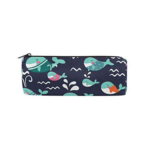 JOKERR Pencil Case Ocean Sea Animal Dolphin Pencil Bag Pen Zipper Bag Pouch Organiser Makeup Brush Bag for Girls Stationery Office Supplies